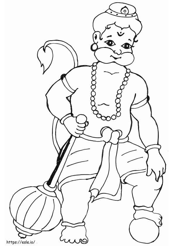 Coloriage Hanuman 4 à imprimer dessin