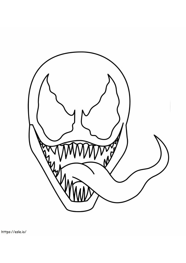 Venoms gezicht kleurplaat