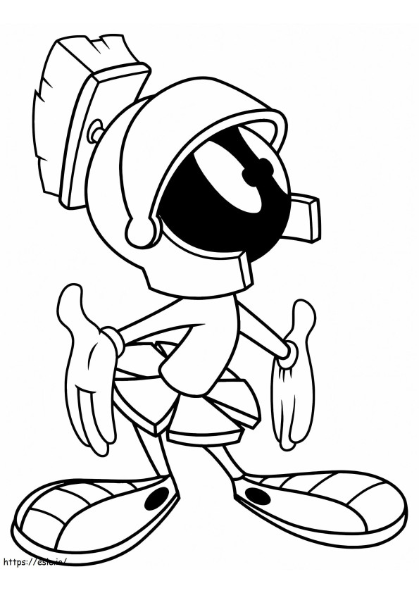 Printable Marvin The Martian coloring page