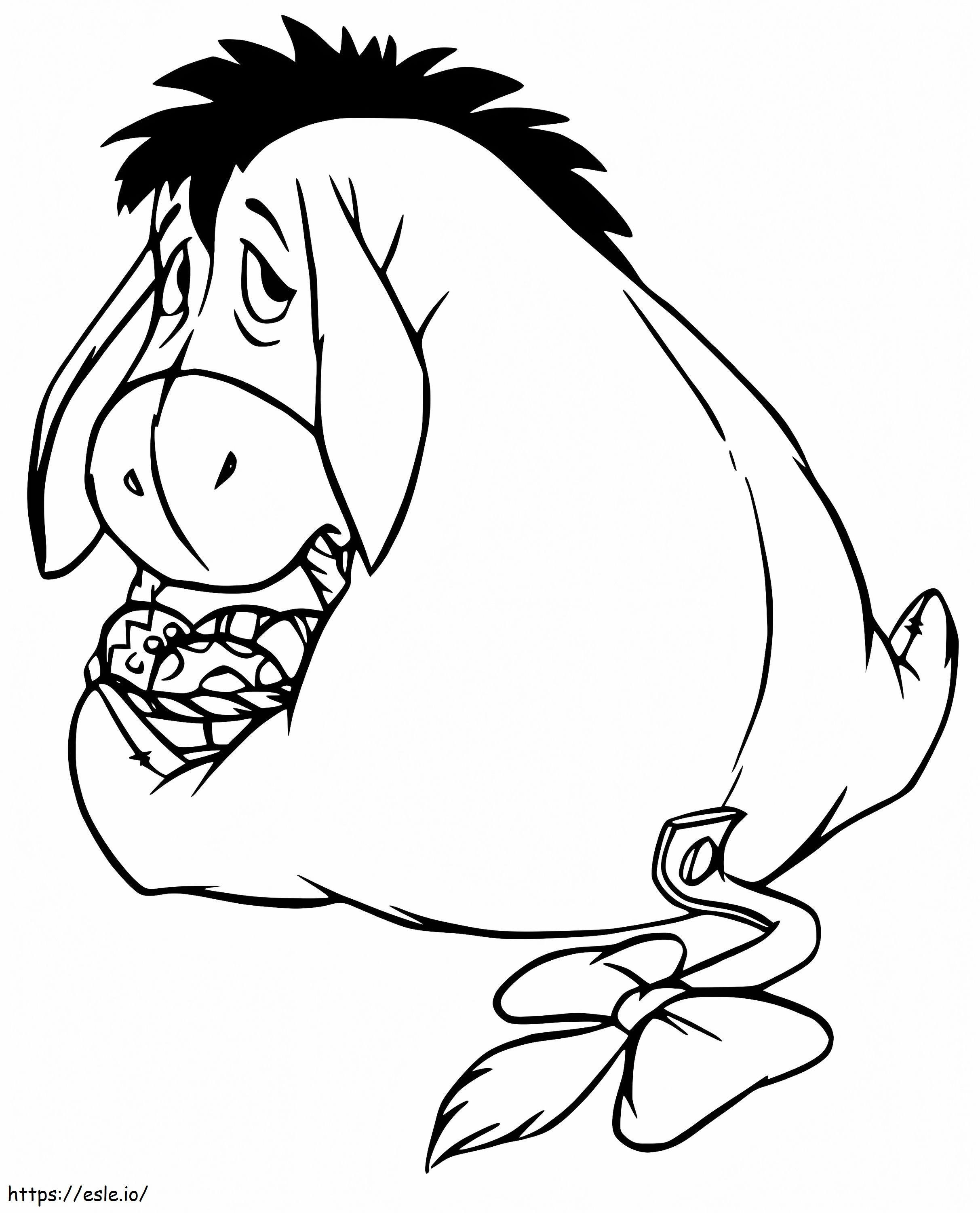 Eeyore With Easter Basket 1 coloring page
