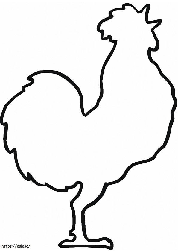 Rooster Outline coloring page