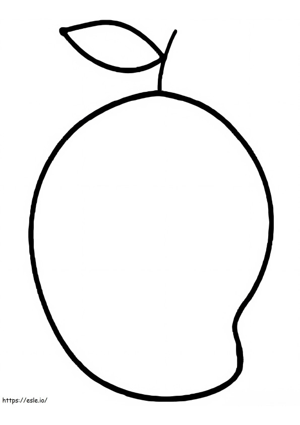 Simple Mango coloring page
