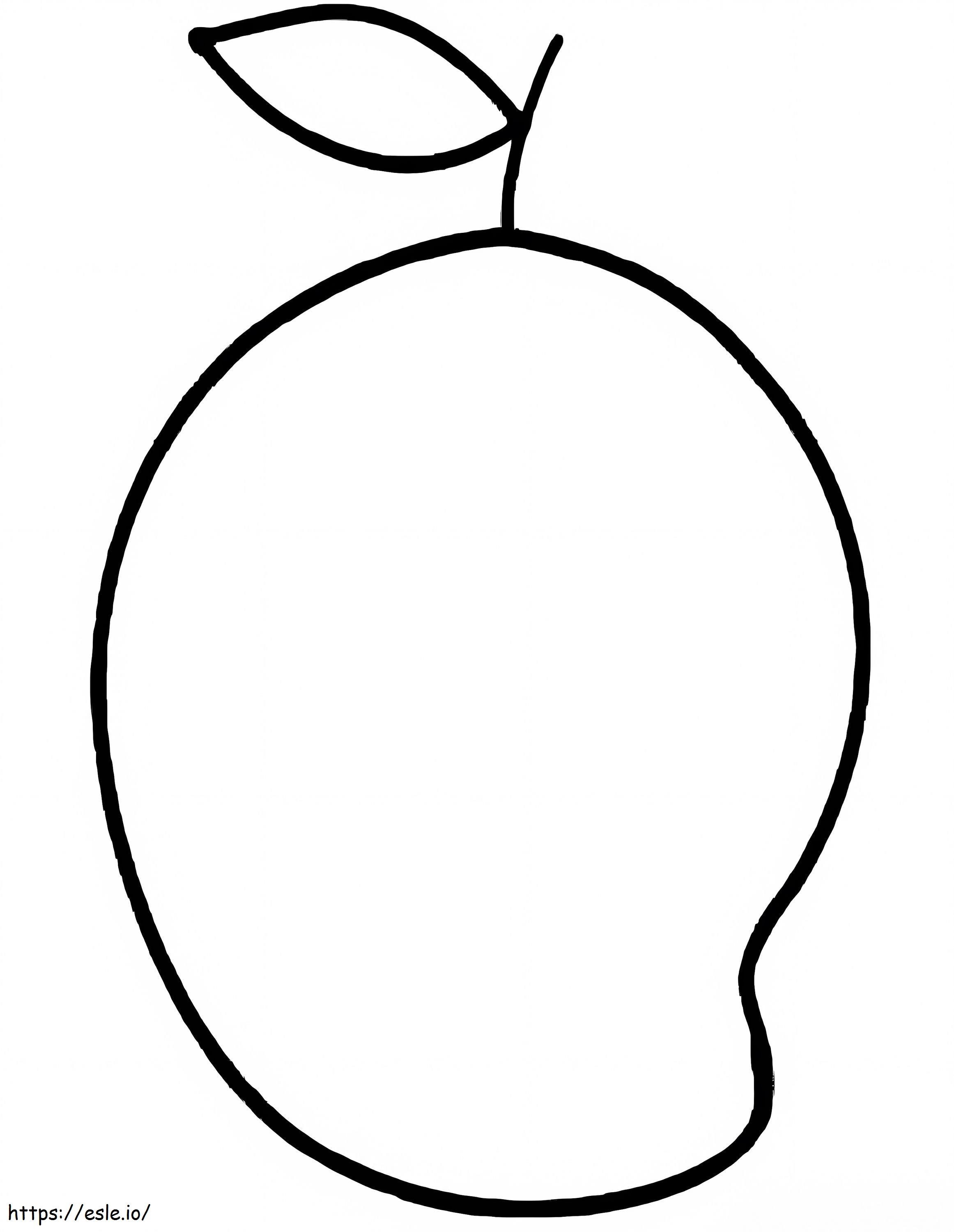 Simple Mango coloring page
