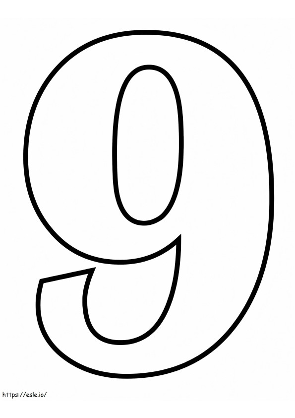 Normál 9-es szám kifestő