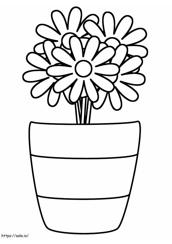 Coloriage Vase à fleurs à imprimer dessin