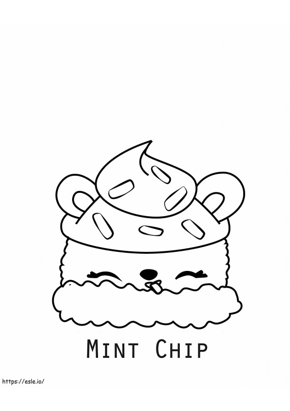 Cute Mint Chip In Num Noms coloring page