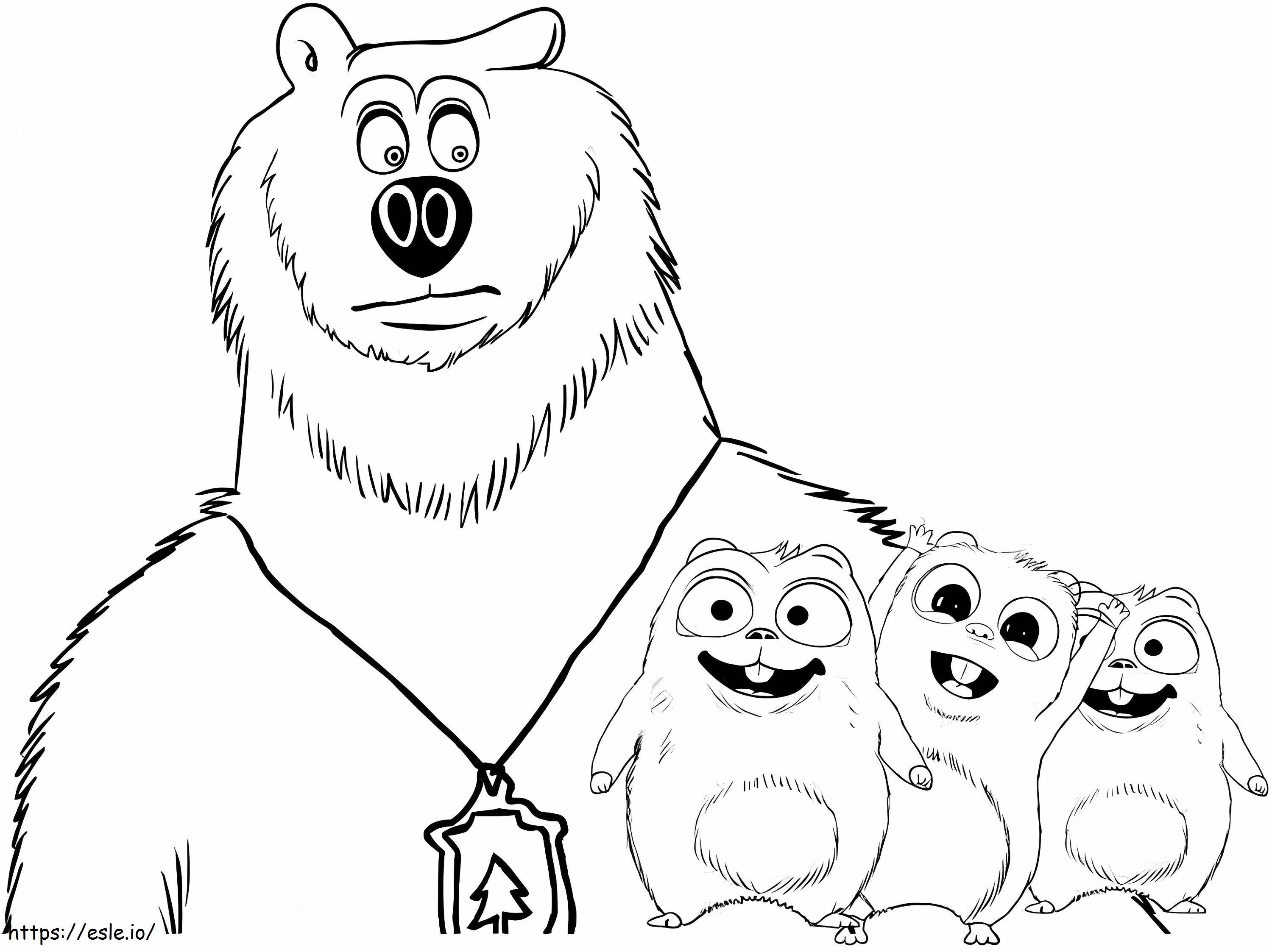 Print Grizzy And The Lemmings coloring page