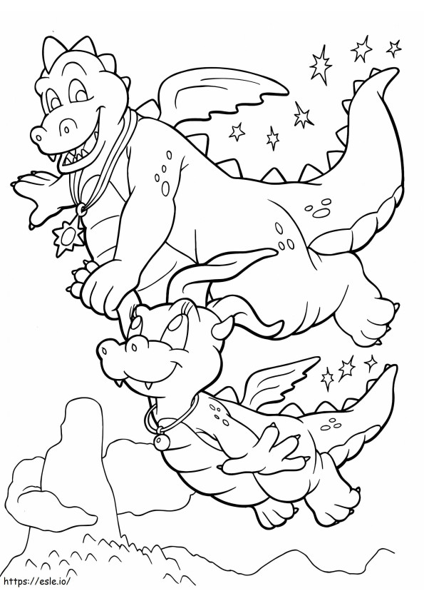 Ord And Cassie In The Sky coloring page