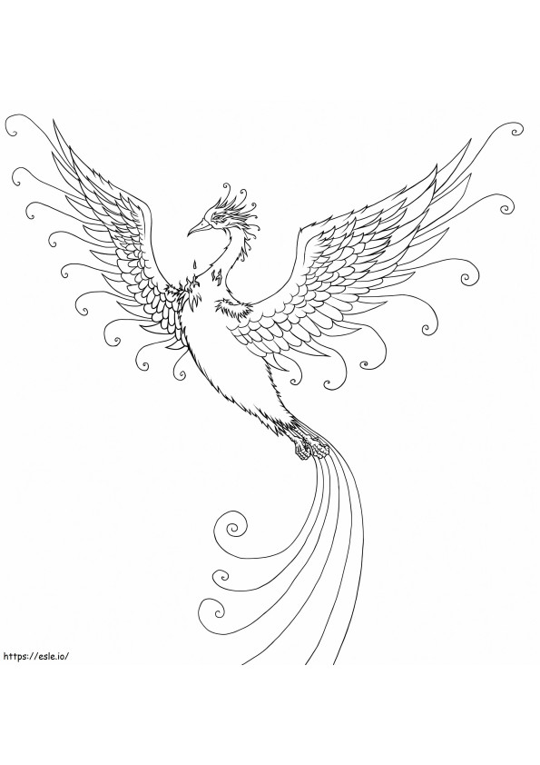 Phoenix Flying coloring page