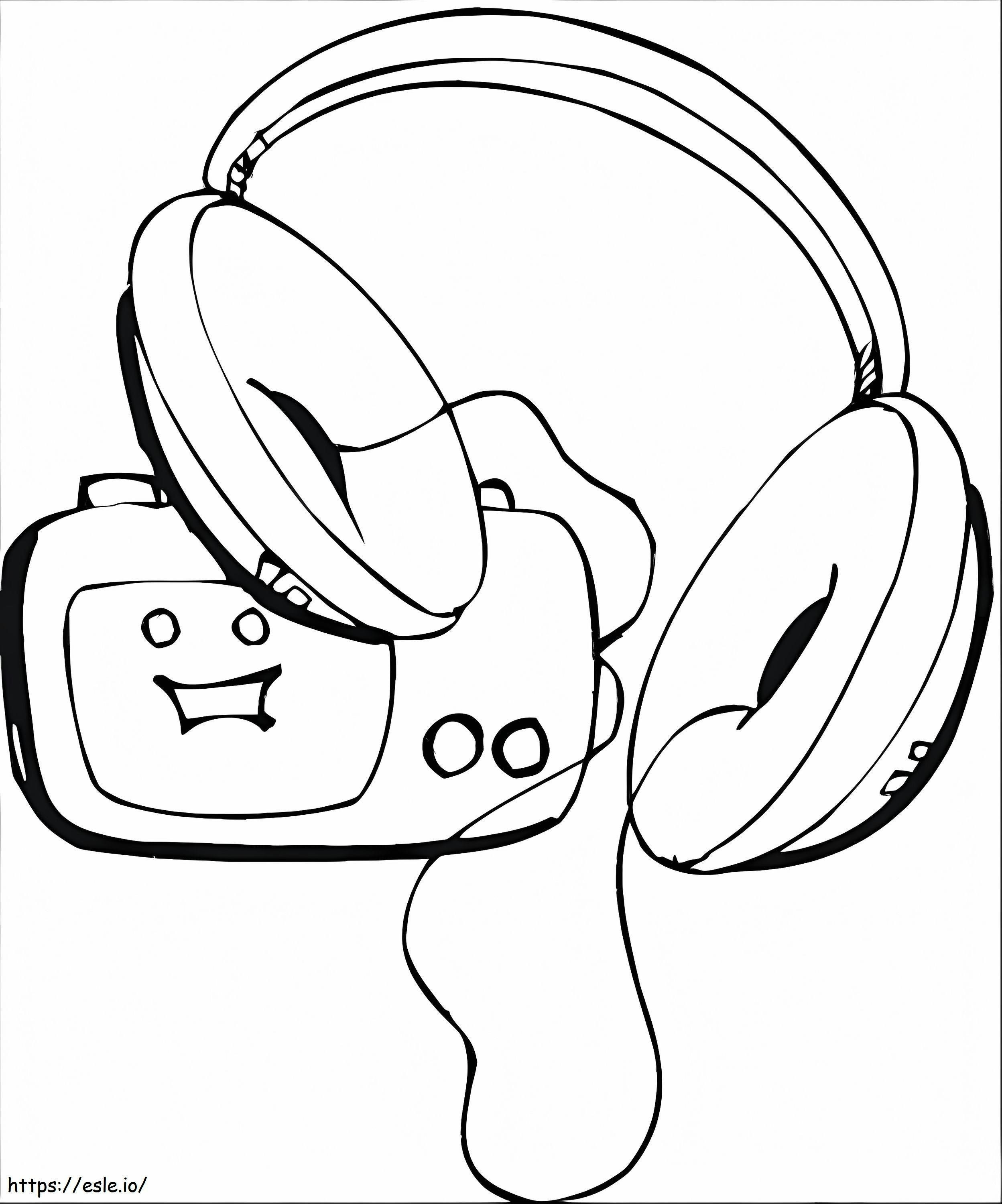 Loud Music On The Radio coloring page