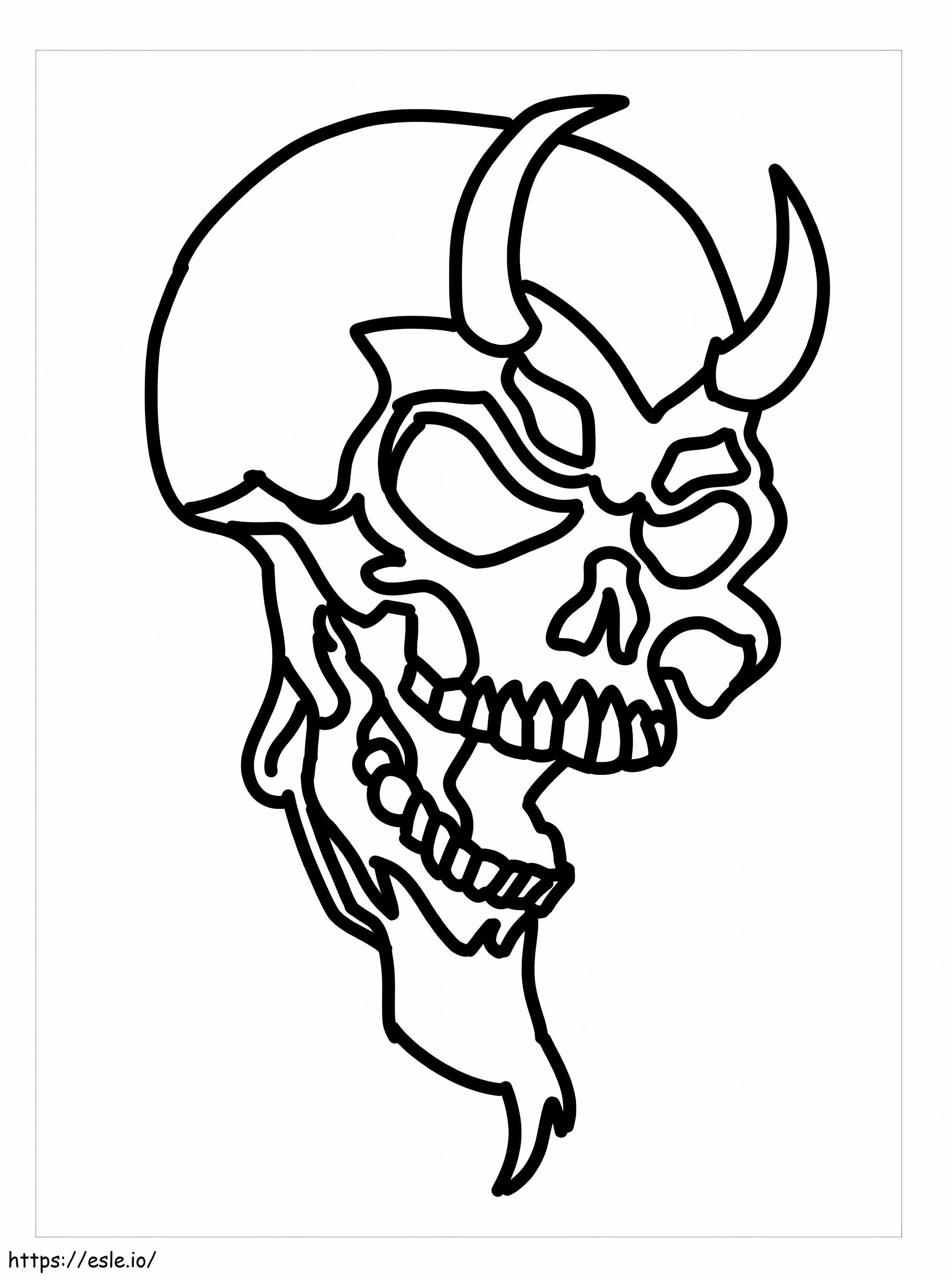 Evil Skull coloring page