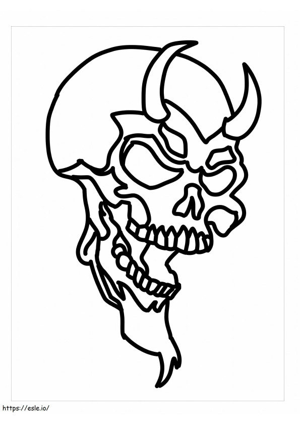 Evil Skull coloring page