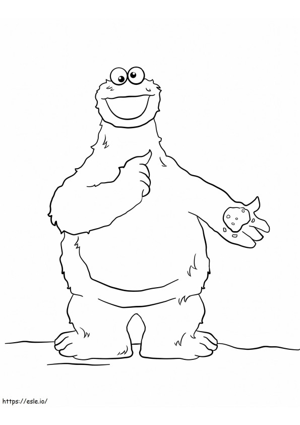 1545446145 Cookie Monster coloring page