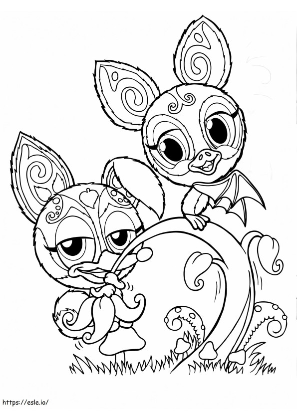 Free Printable Zoobles coloring page