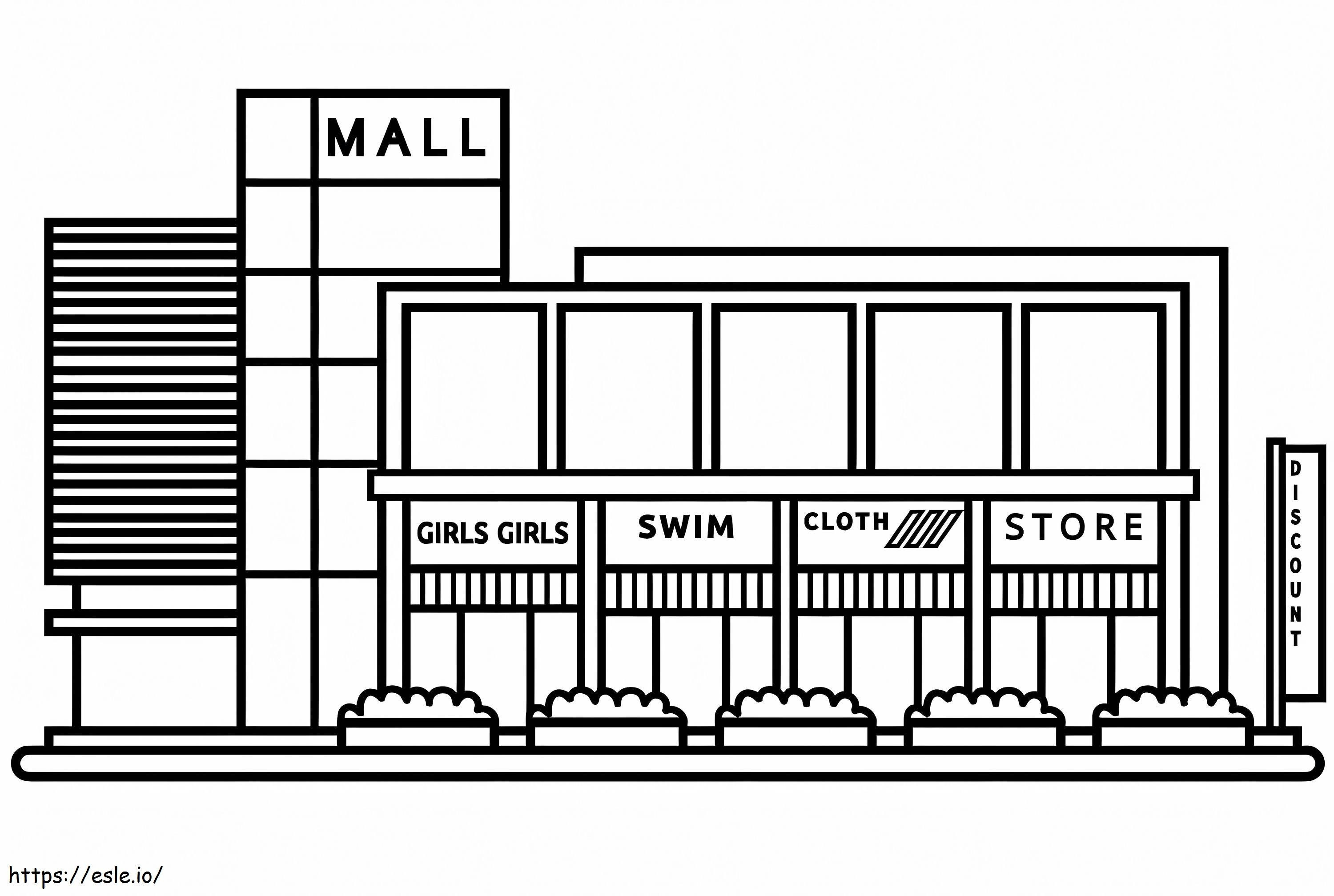 Free Printable Mall coloring page