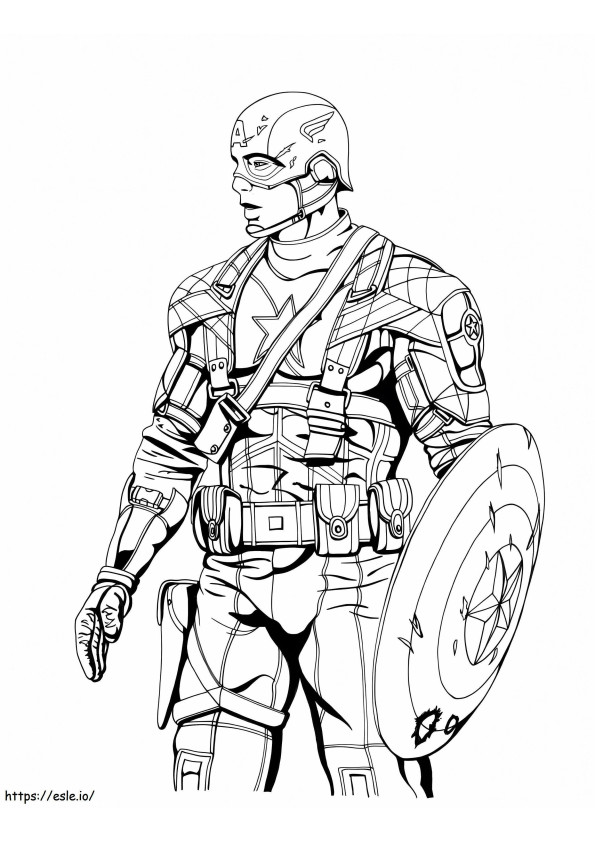 Great Captain America By Chris coloring page