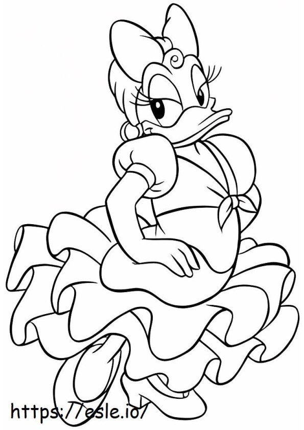 Spacerująca kaczka Lady Daisy kolorowanka