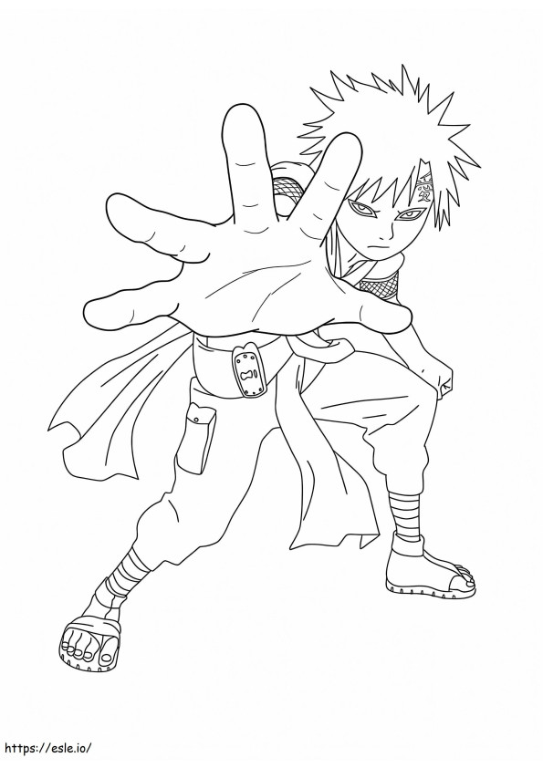 Gaara De Naruto coloring page