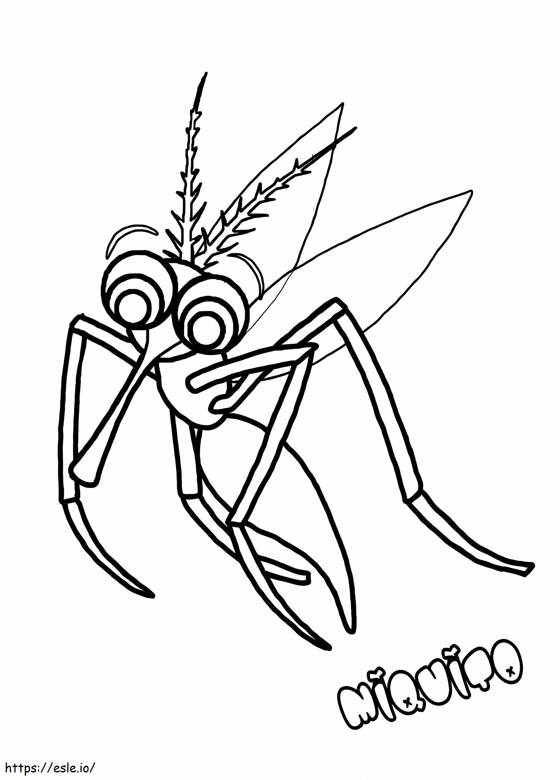 Coloriage Adorable moustique à imprimer dessin