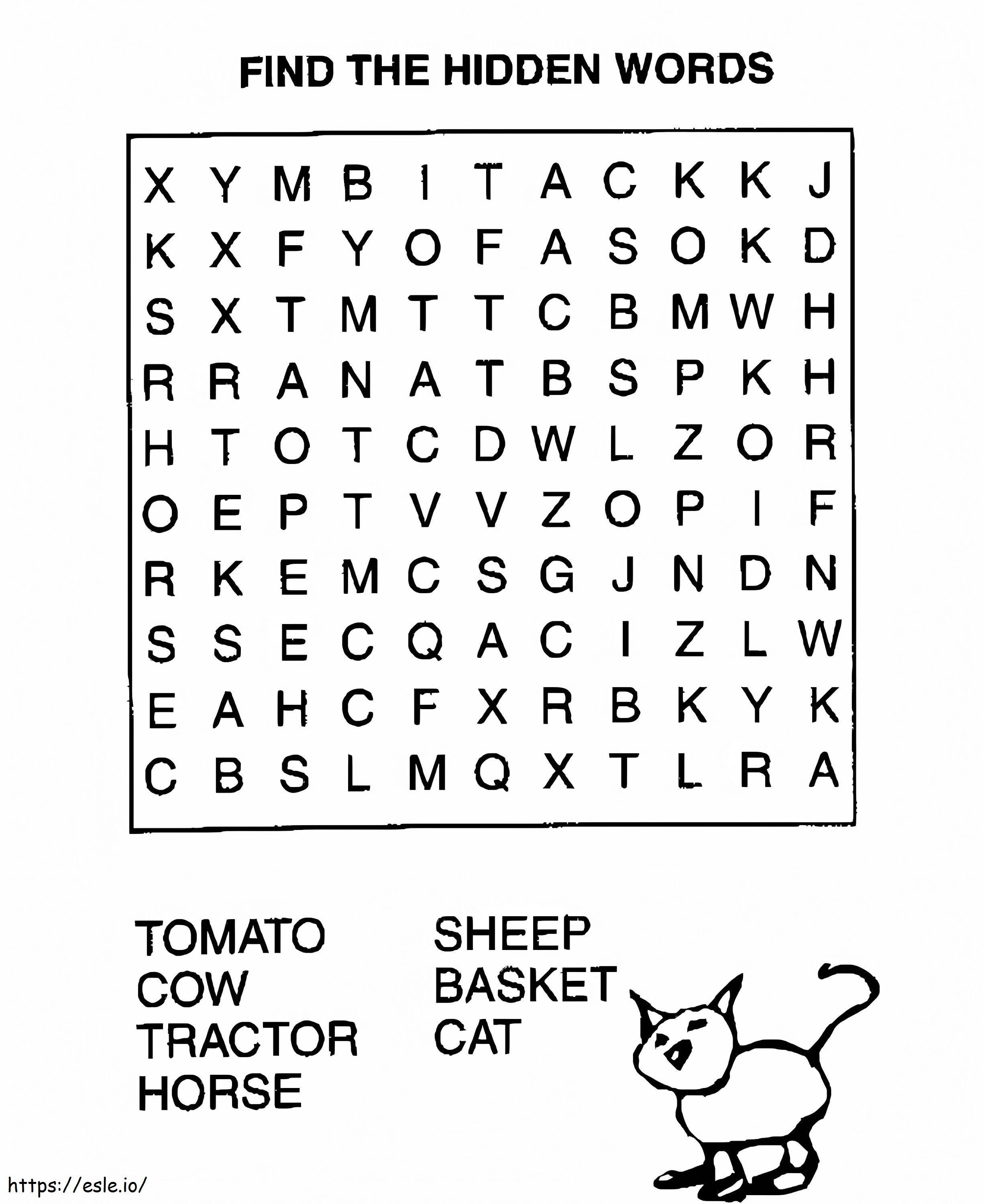 Find The Hidden Word Puzzles coloring page