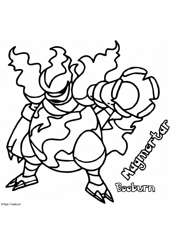 Printable Magmortar Pokemon coloring page