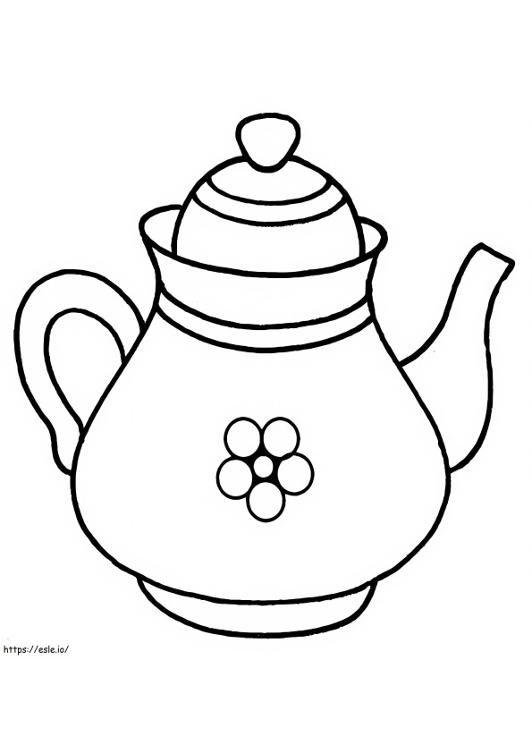 Free Printable Teapot coloring page