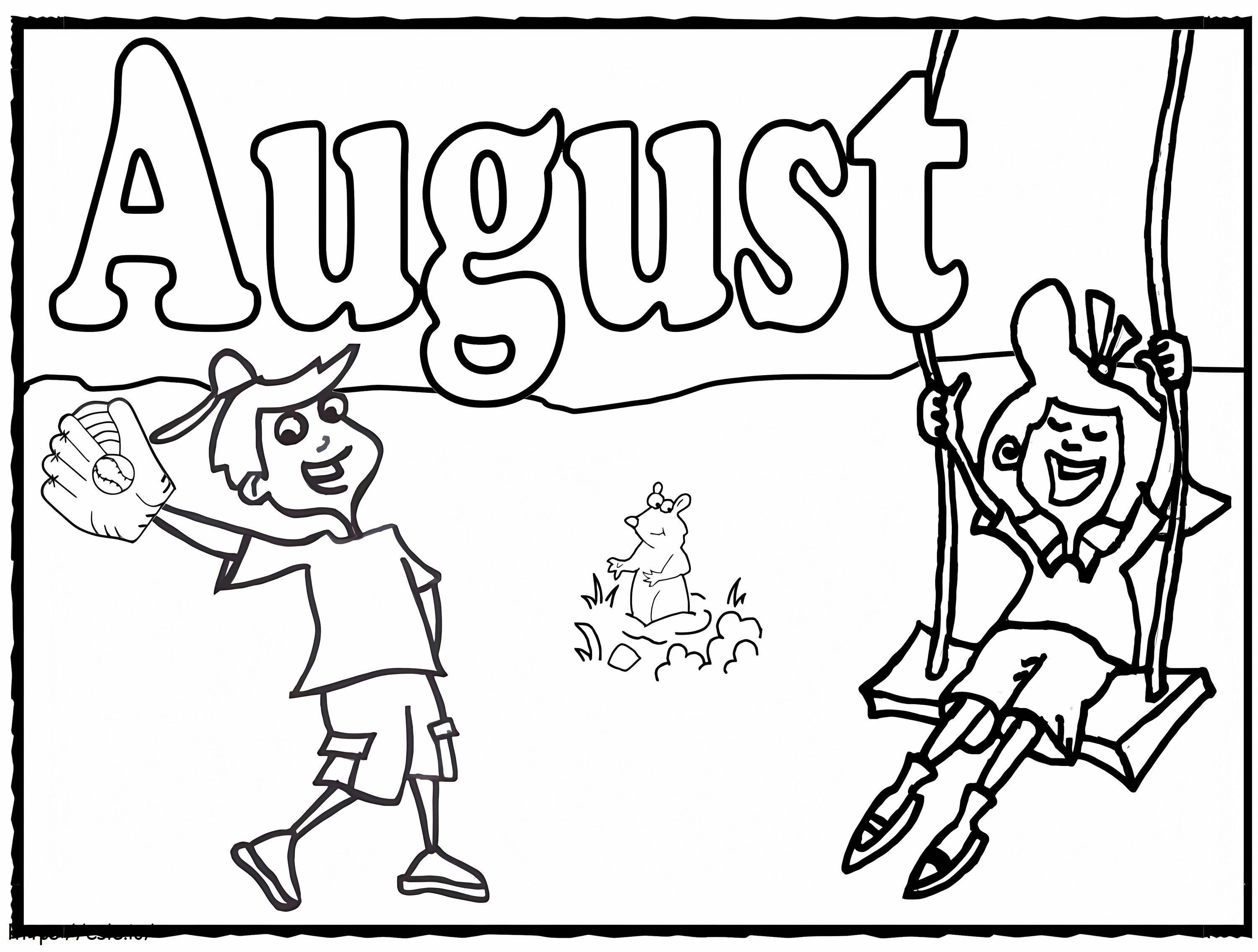 August 7 coloring page