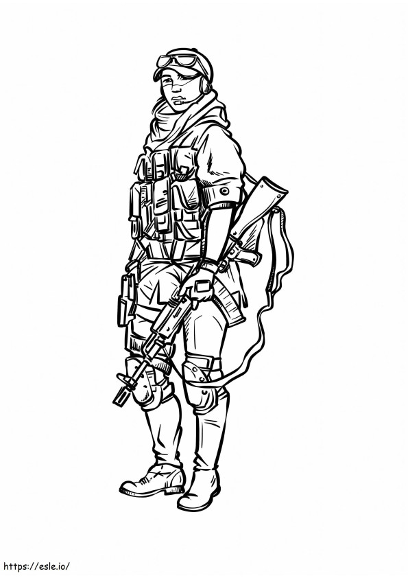 Free Soldier coloring page