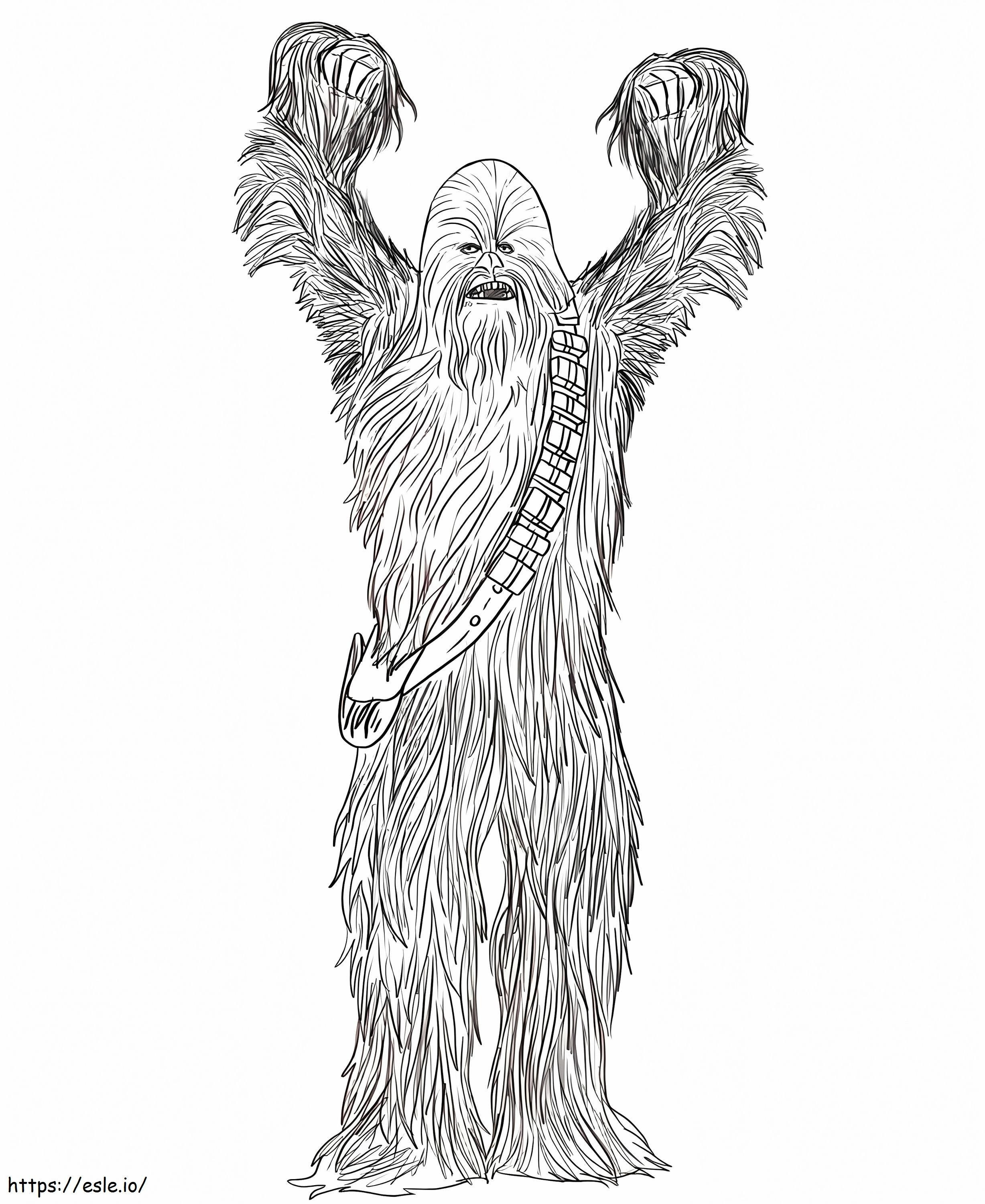 Coloriage Star Wars Chewbacca à imprimer dessin