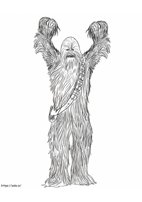 Coloriage Star Wars Chewbacca à imprimer dessin
