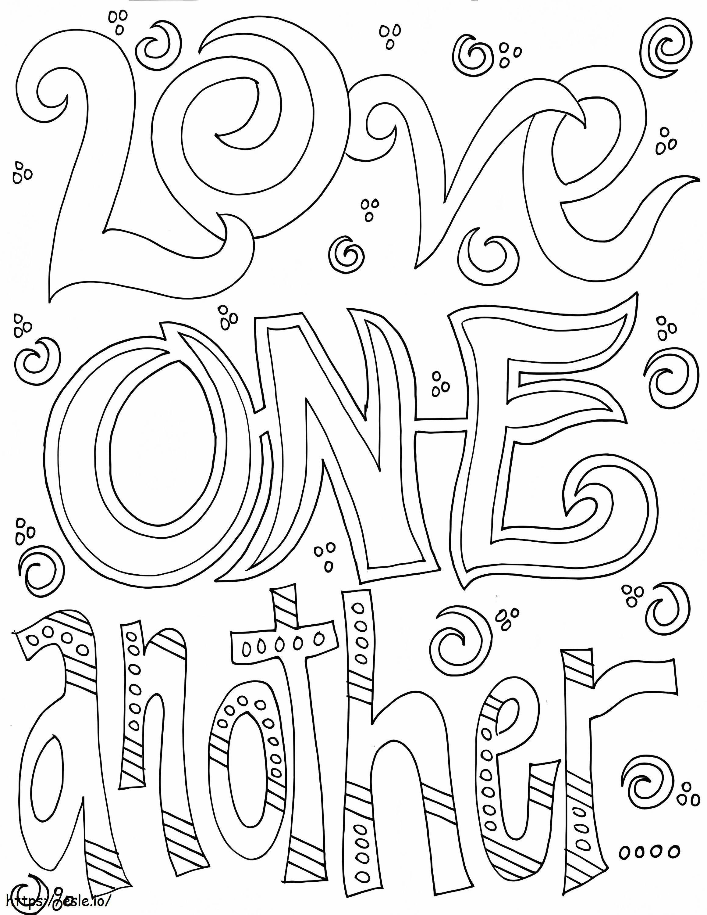 Love Quote coloring page
