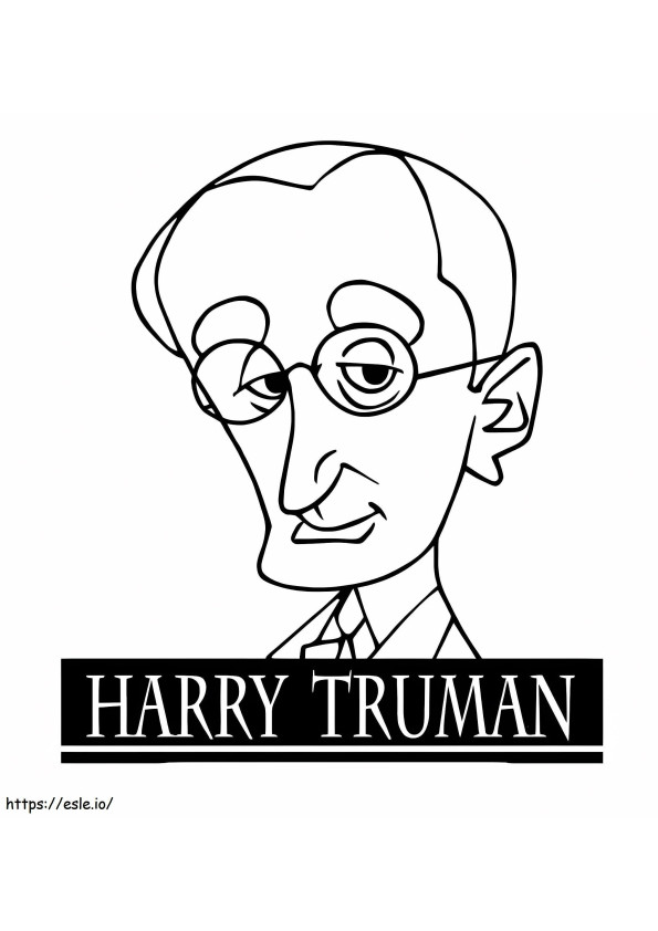 Imprimible Harry S. Truman para colorear