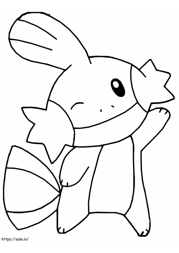 Adorable Mudkip coloring page