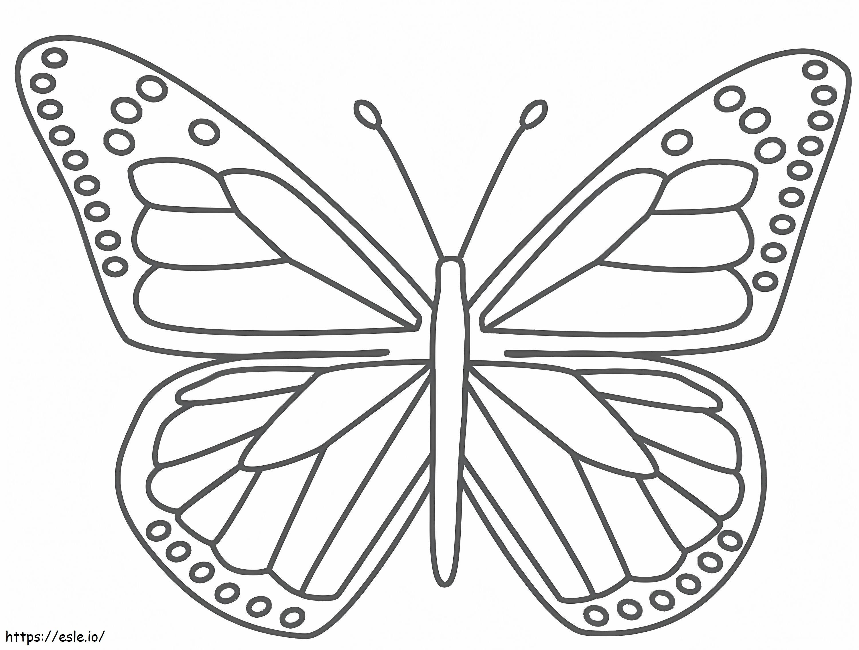 Borboleta monarca para colorir