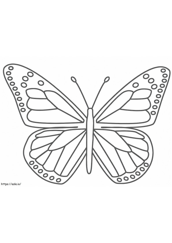 Mariposa monarca para colorear