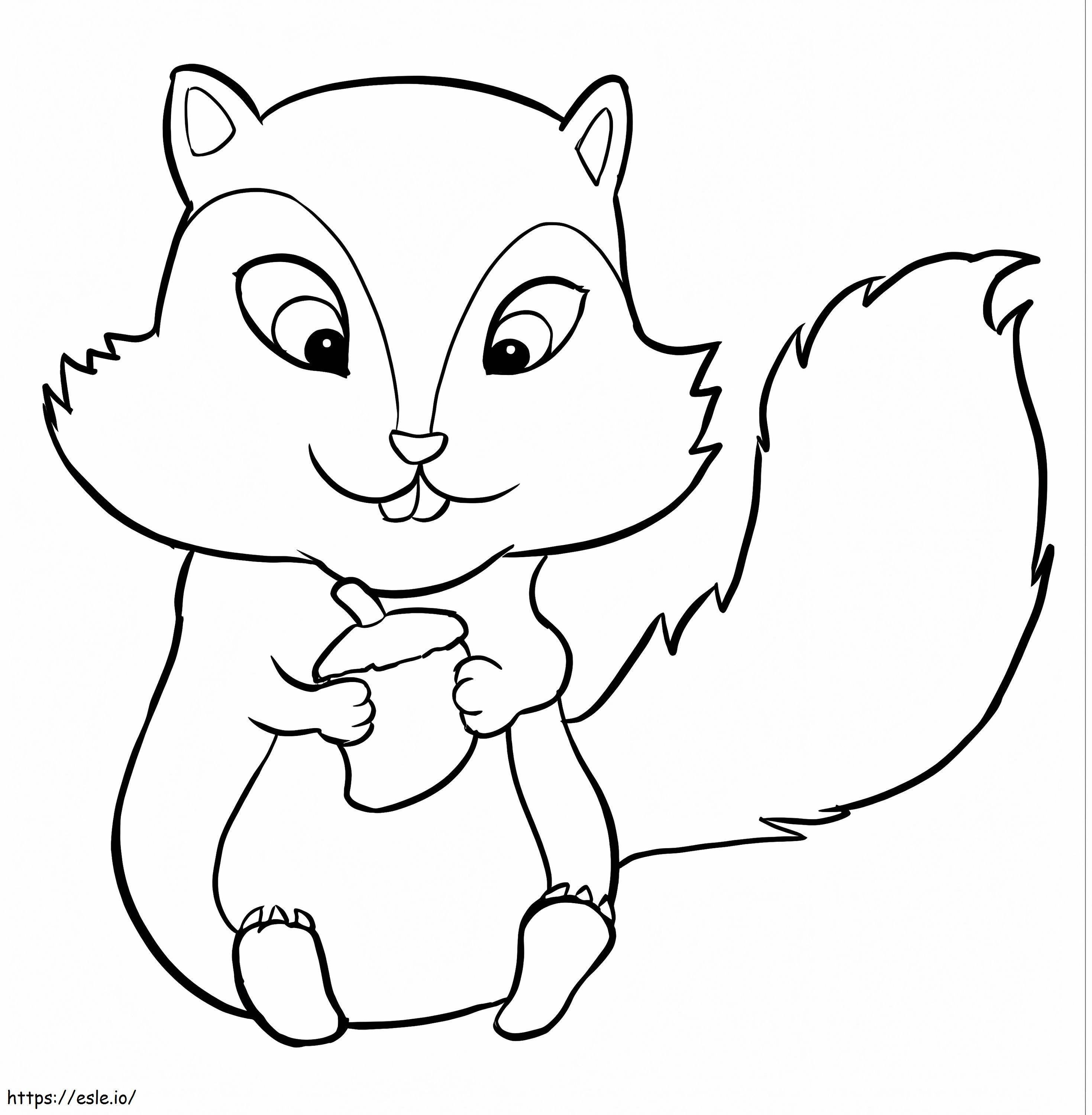 Little Chipmunk coloring page