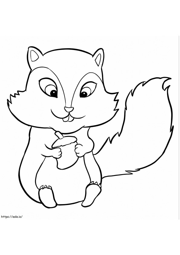 Little Chipmunk coloring page