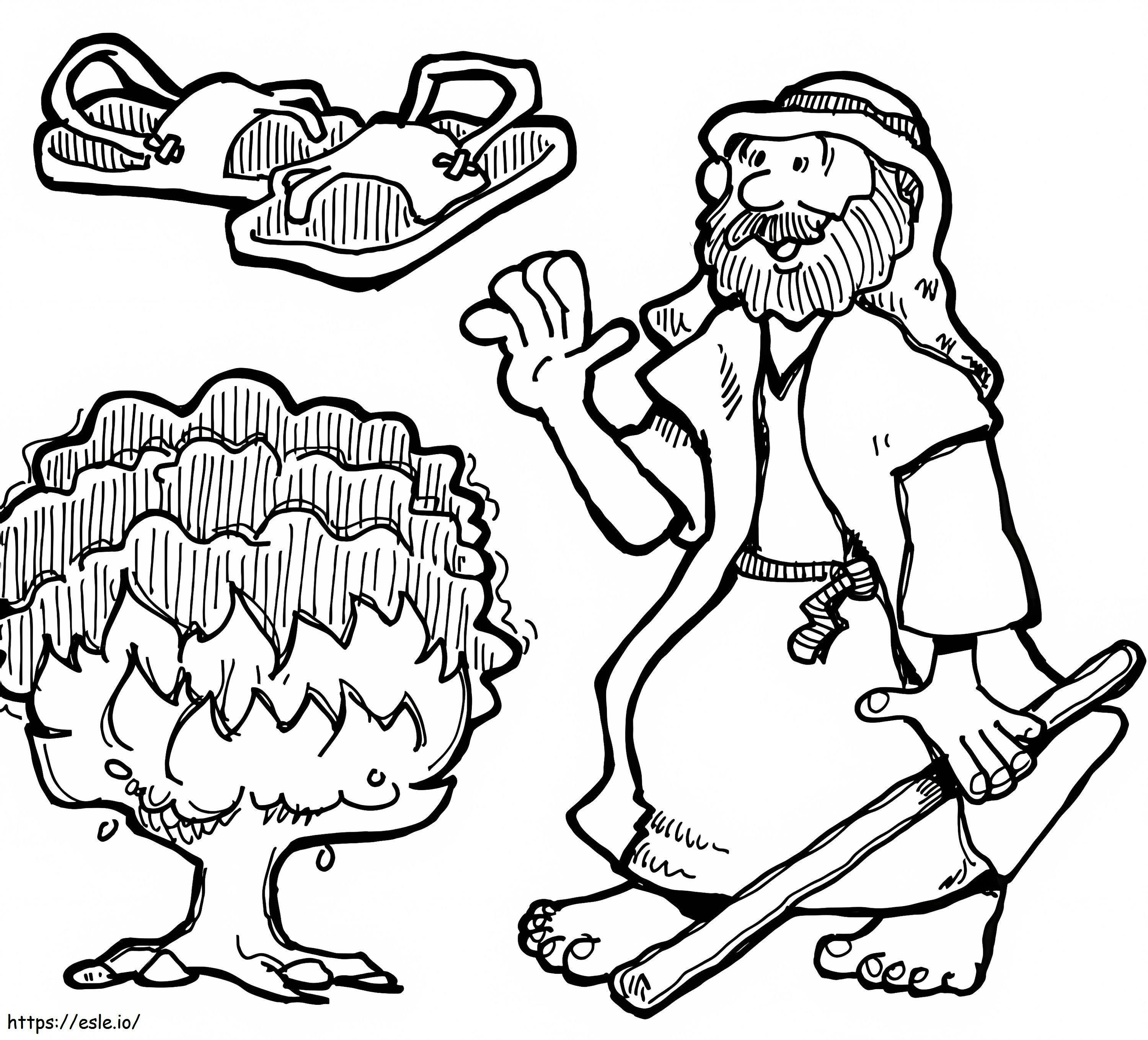 The Burning Bush 1 coloring page