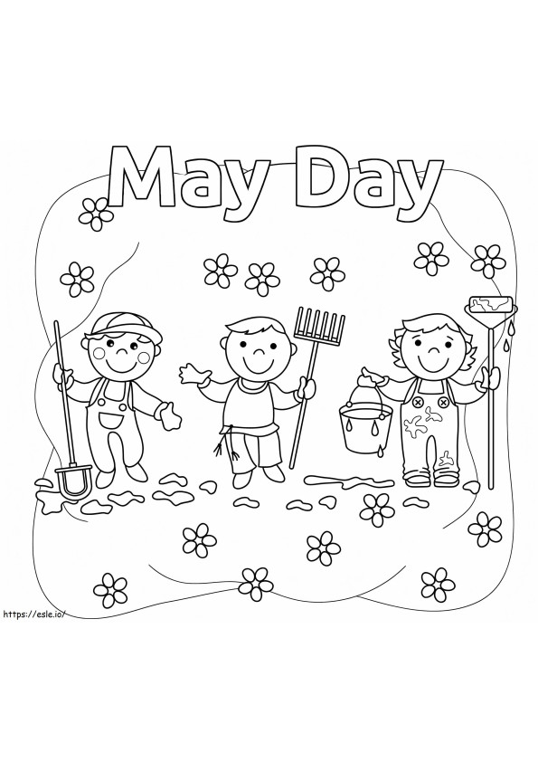May Day 9 coloring page