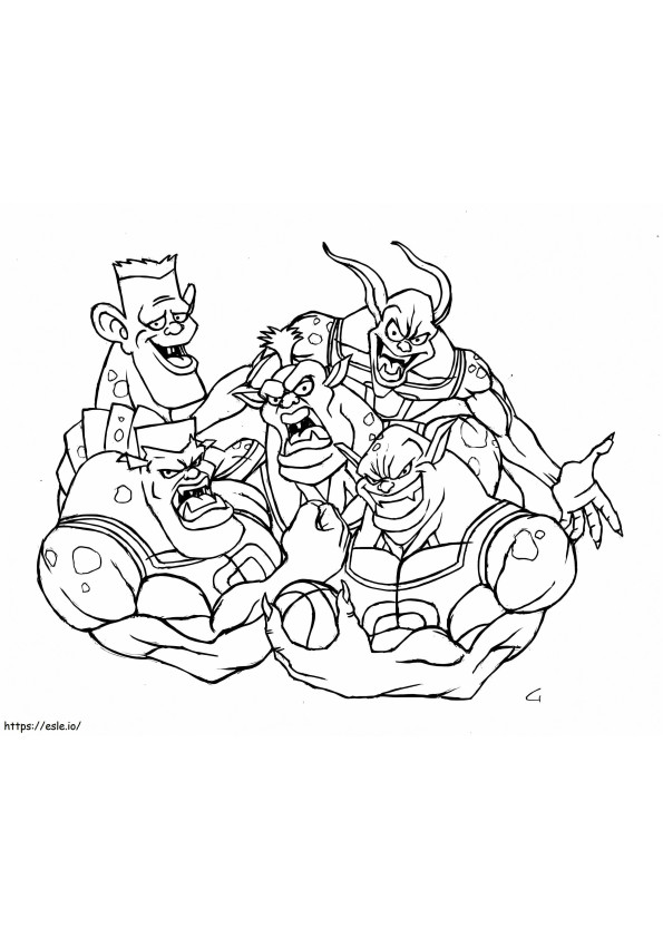 Monster Team Space Jam coloring page