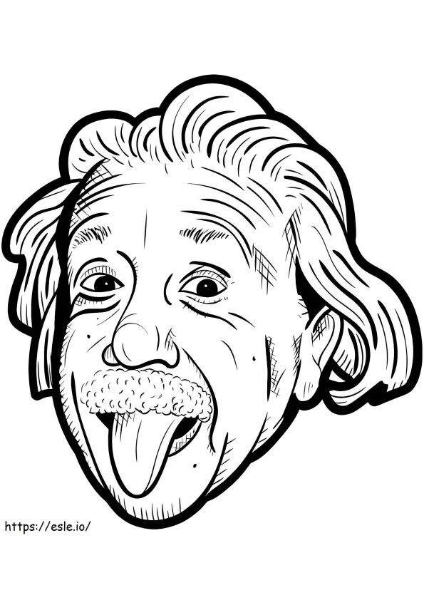 Il volto di Albert Einstein da colorare