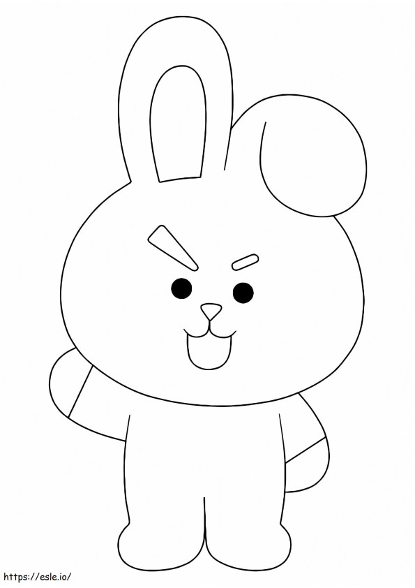 Happy Cooky BT21 coloring page