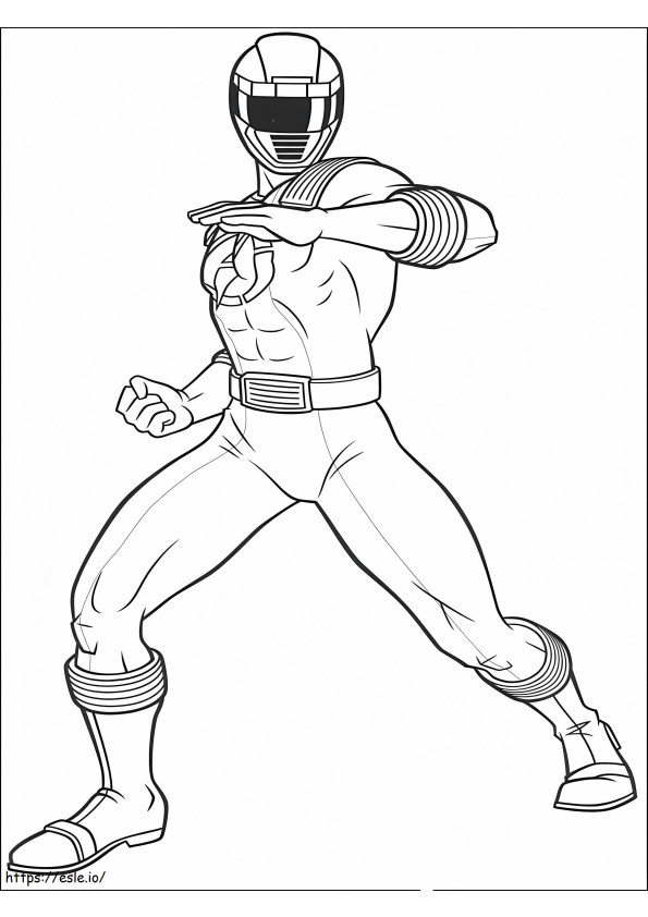 Power Rangers Rouge coloring page