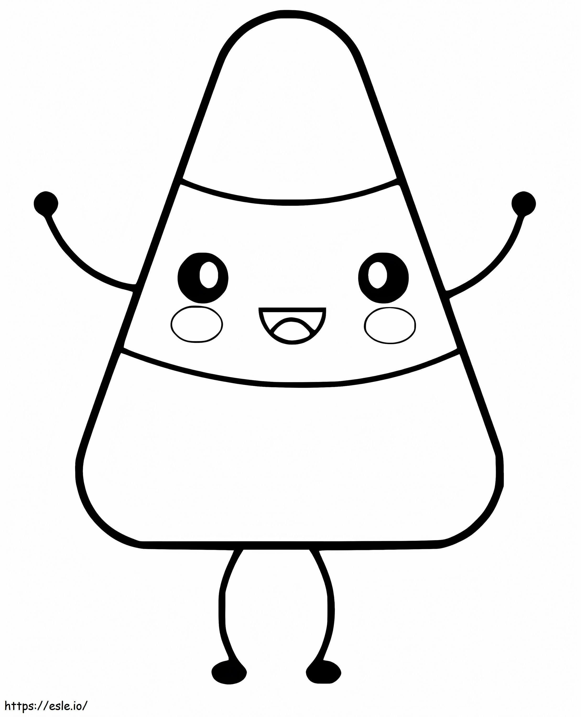 Cute Candy Corn coloring page