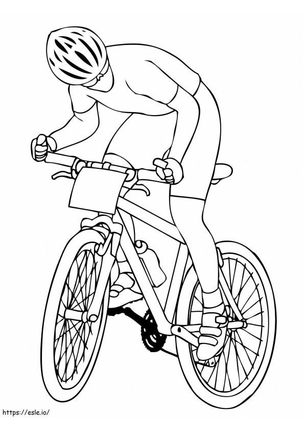 Ein Radfahrer ausmalbilder