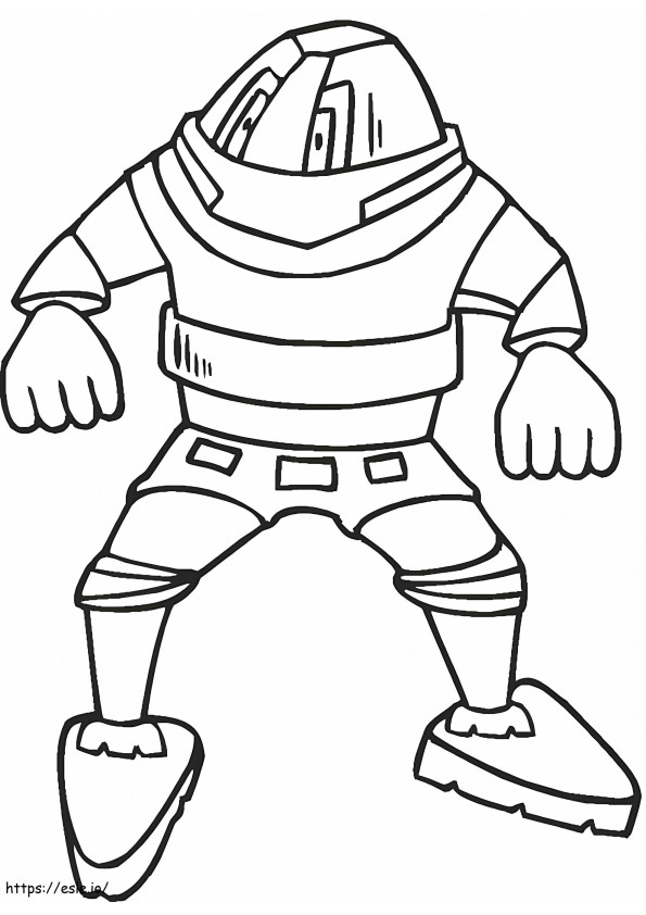 Powerful Robot coloring page