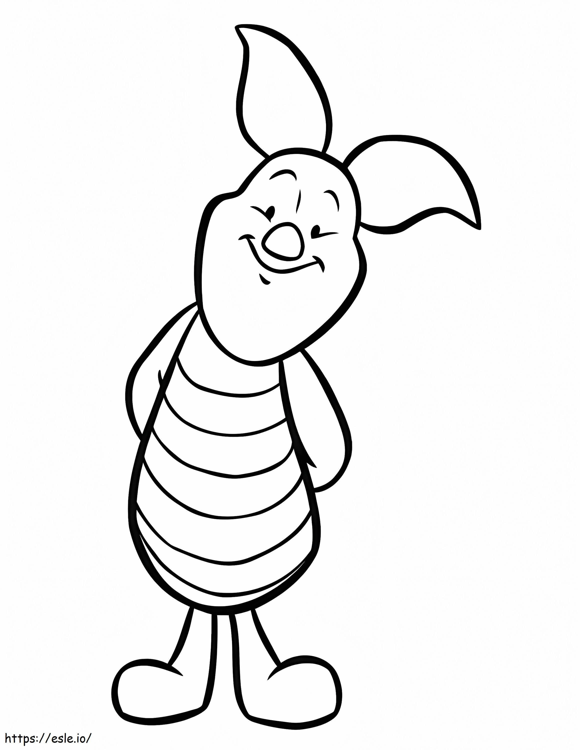 Piglet Smiling coloring page