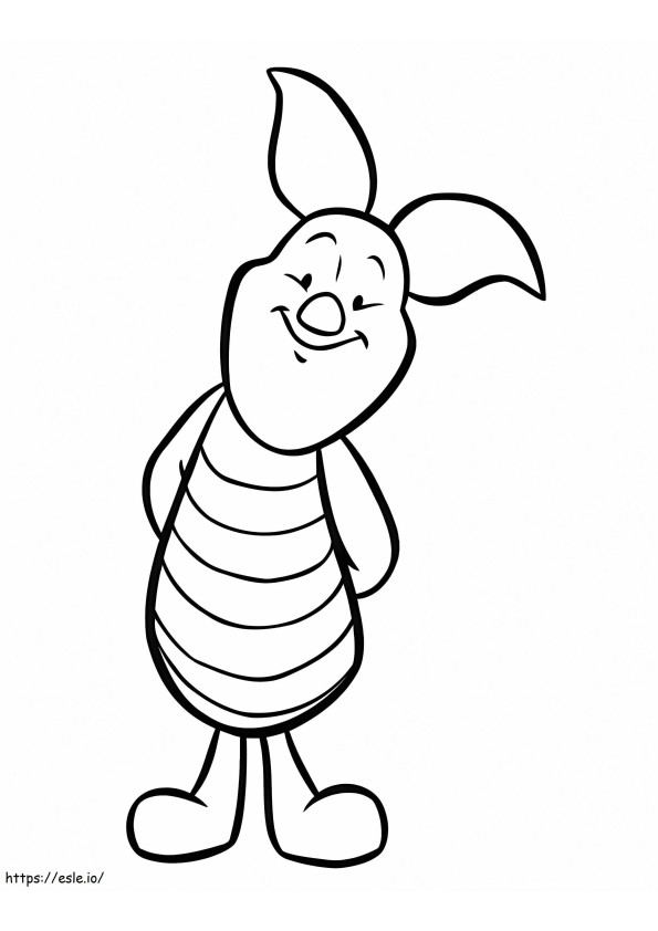 Piglet Smiling coloring page