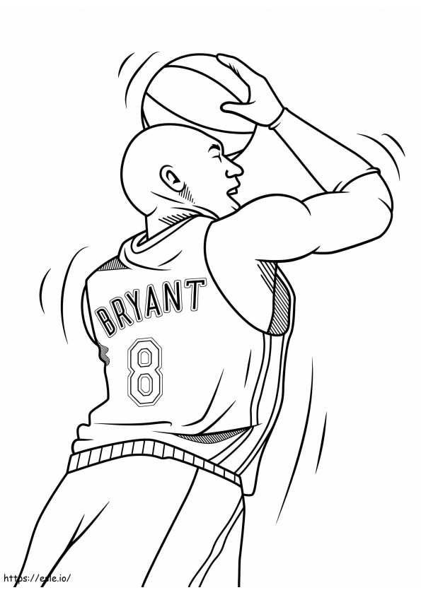 Happy Kobe Bryant coloring page