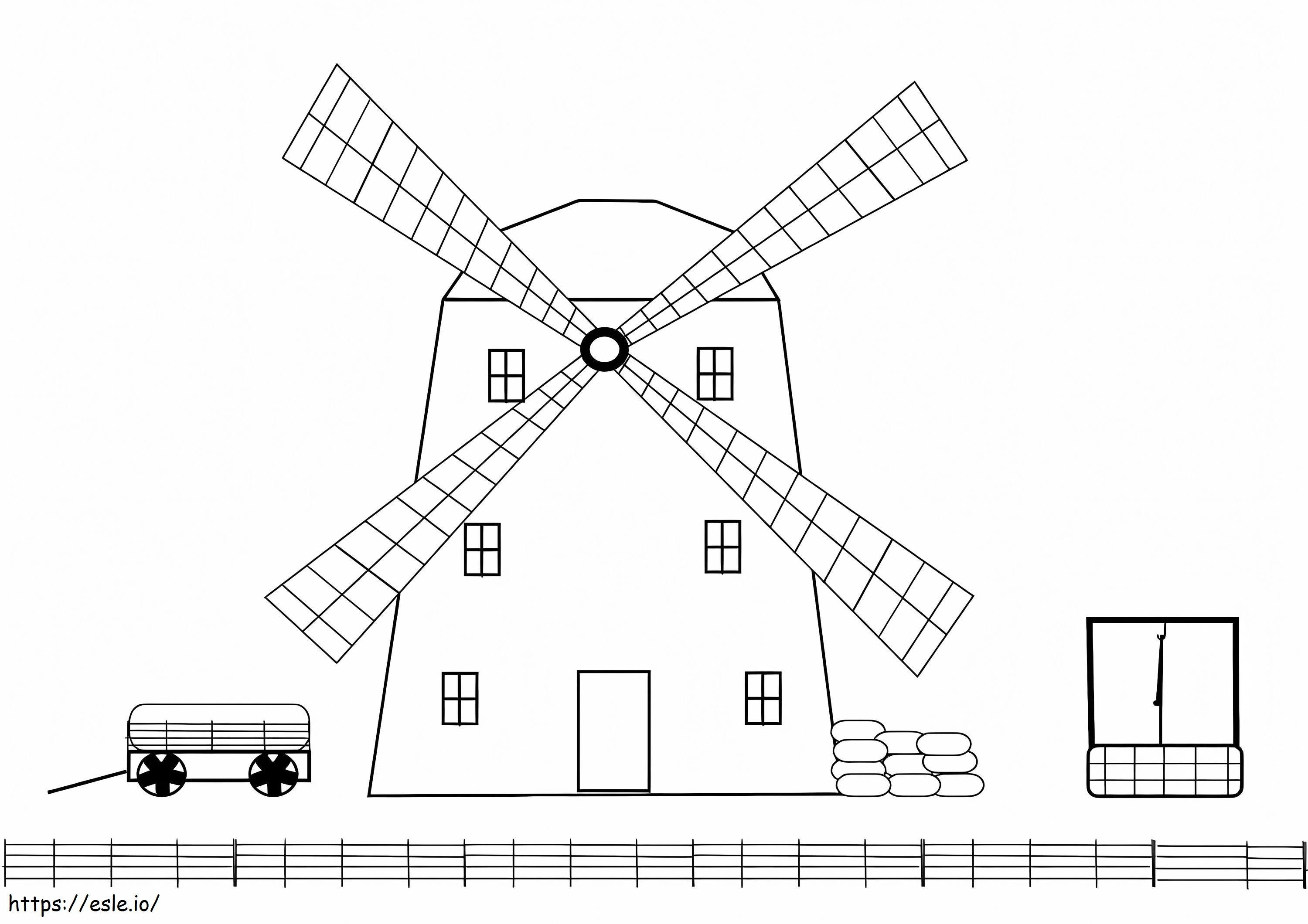 Windmill For Kids coloring page